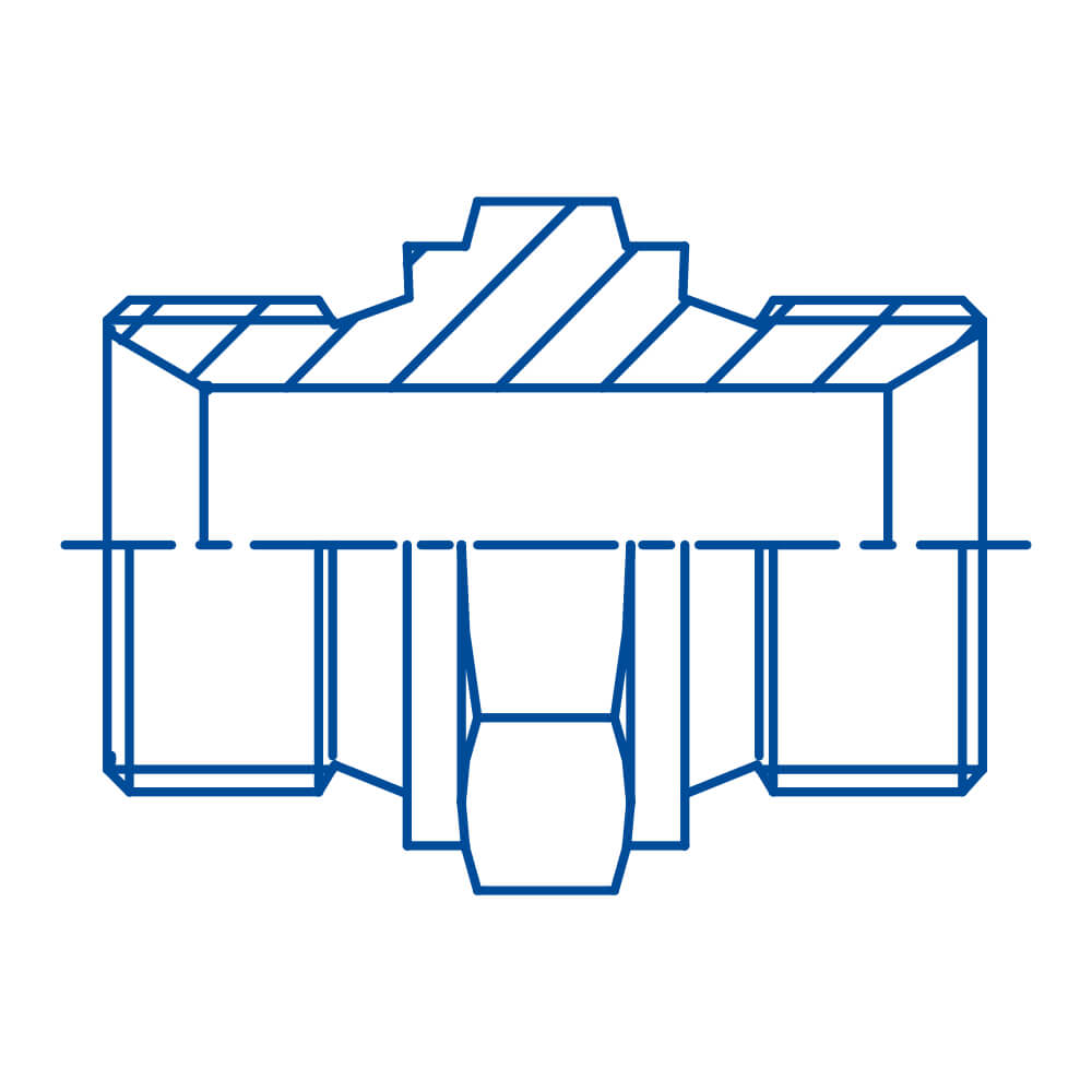 Adattatore dritto BSP sv 60° in acciaio al carbonio zincato