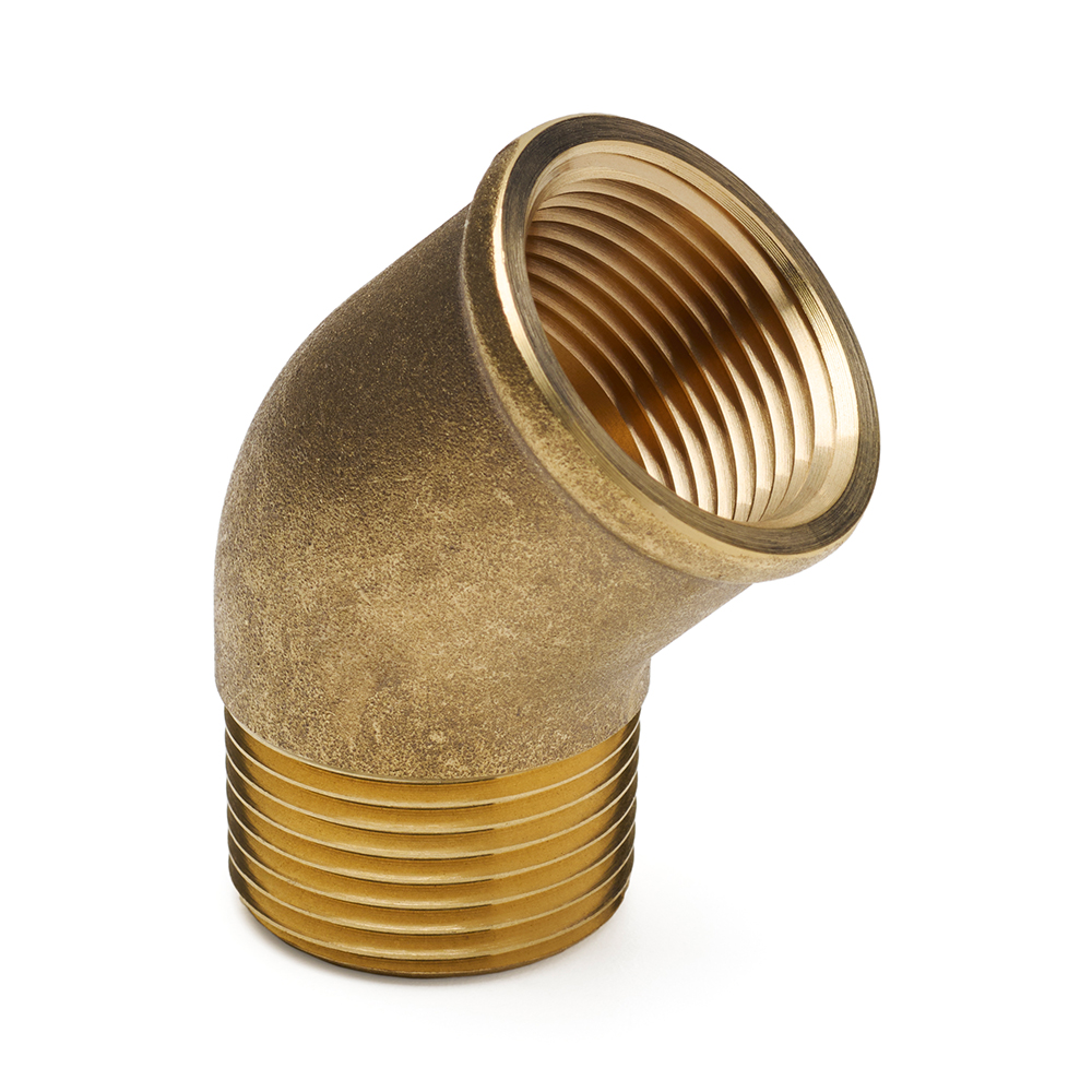 Gomito a 45° MF in ottone